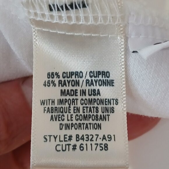 Anthropologie Cloth & Stone Tie Front Button Down Blouse White Size Large - Picture 6 of 7